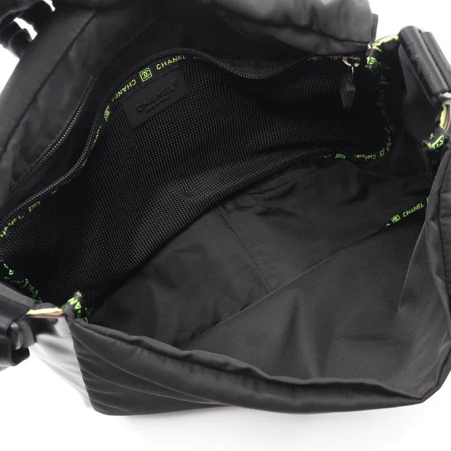 Chanel Sports Line Nylon Rubber Shoulder Bag in Black Nylon from LuxUness, photo 3 of 10
