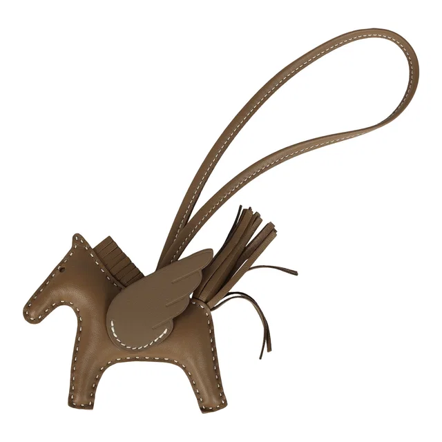 Hermès Pegase Rodeo Bag Charm PM Etoupe Milo Lambskin in Taupe Lambskin from Madison Avenue Couture