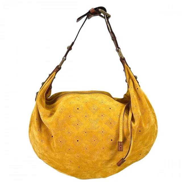 Louis Vuitton Shoulder Bag Monogram Suede Onata GM Yellow Gold in Yellow Suede from The Reluxe