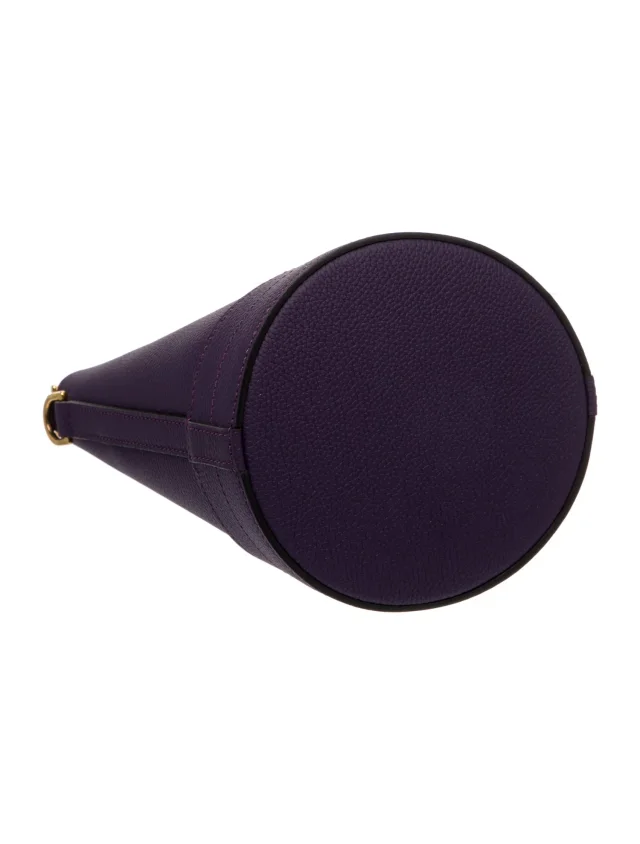 Moynat Bucket Bag Shoulder in blue|purple Leather from The RealReal, photo 5 of 6