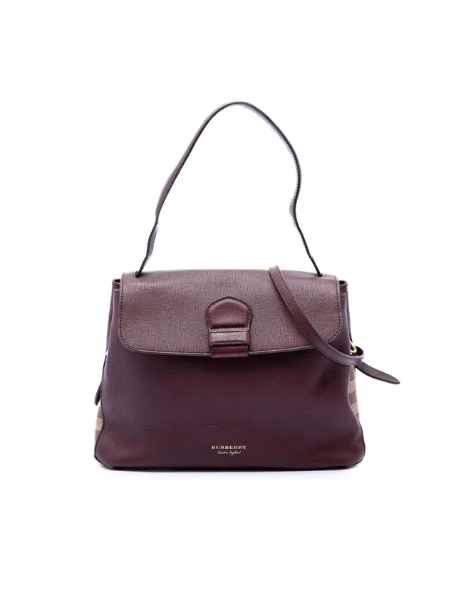 Burberry Medium House Check Trimmed #284140b53b in red Calfskin from Poshmark