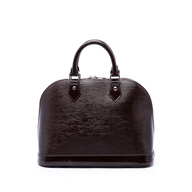 Purple Louis Vuitton Electric Epi Alma PM Satchel in Purple Leather from Designer Revival