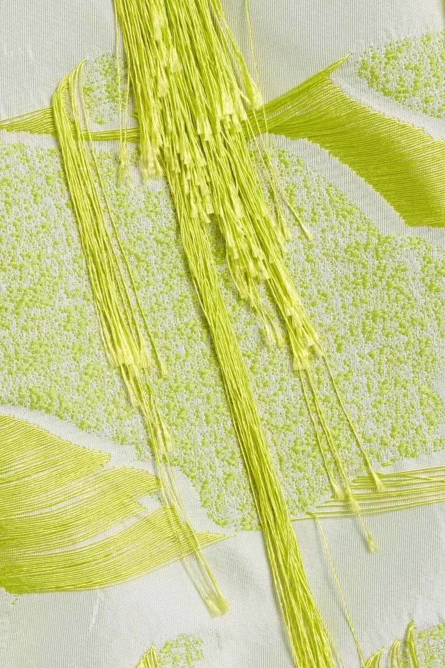 Roksanda Medeia Fringed Jacquard Top in Bright yellow, photo 4 of 4 from THE OUTNET