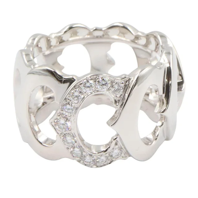 C De Cartier Au750 White Gold Diamond Ring Size 13 in White from LuxUness, photo 2 of 2