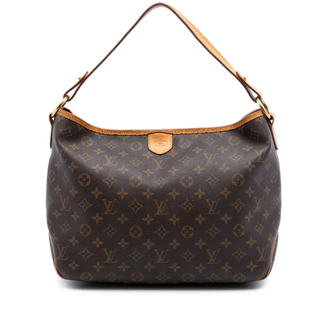 Brown Louis Vuitton Monogram Delightful PM Tote Bag in Brown Coated canvas from Designer Revival