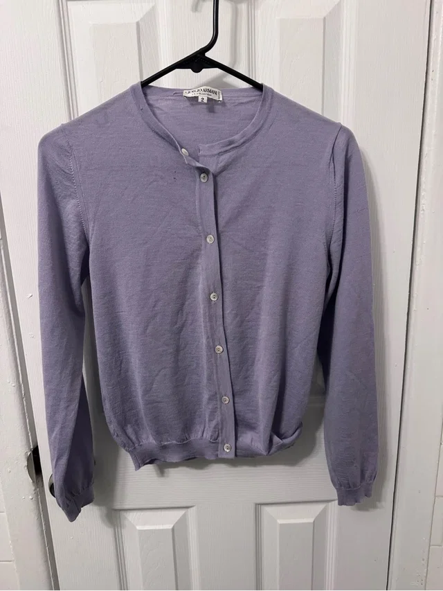 Giorgio Armani Ladies Merino Wool/Cashmere Cardigan in purple Cashmere from Poshmark, photo 1 of 1