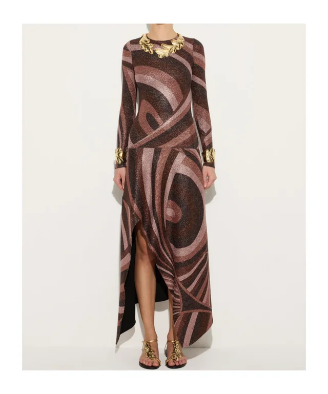 Emilio Pucci Iride Print Lurex Jersey Dress, photo 2 of 5 from SENSER