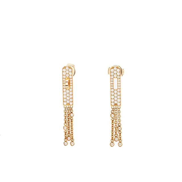 Hermès Kelly Gavroche Earrings Rose Gold, Diamonds in Pink from EMIER