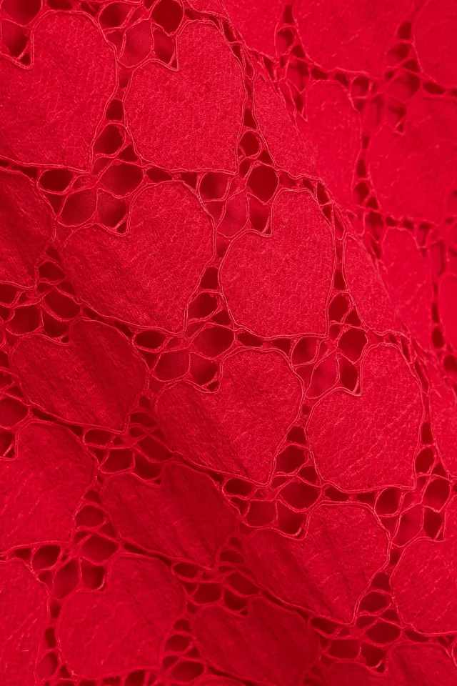 Valentino Garavani Lace Midi Skirt in Red, photo 4 of 4 from THE OUTNET