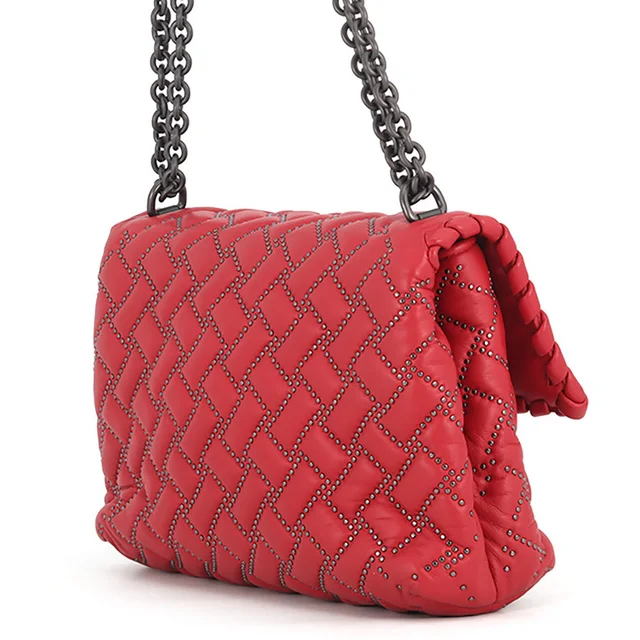 Bottega Veneta Olympia Studded Chain Shoulder Bag Red386498VBJU0 Leather in Leather from GALLERY RARE, photo 2 of 3