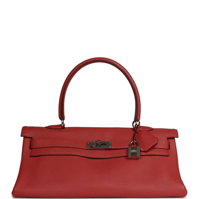Hermès Vintage Shoulder Kelly 42 JPG Bougainvillea Togo Palladium Hardware in Togo leather from Madison Avenue Couture