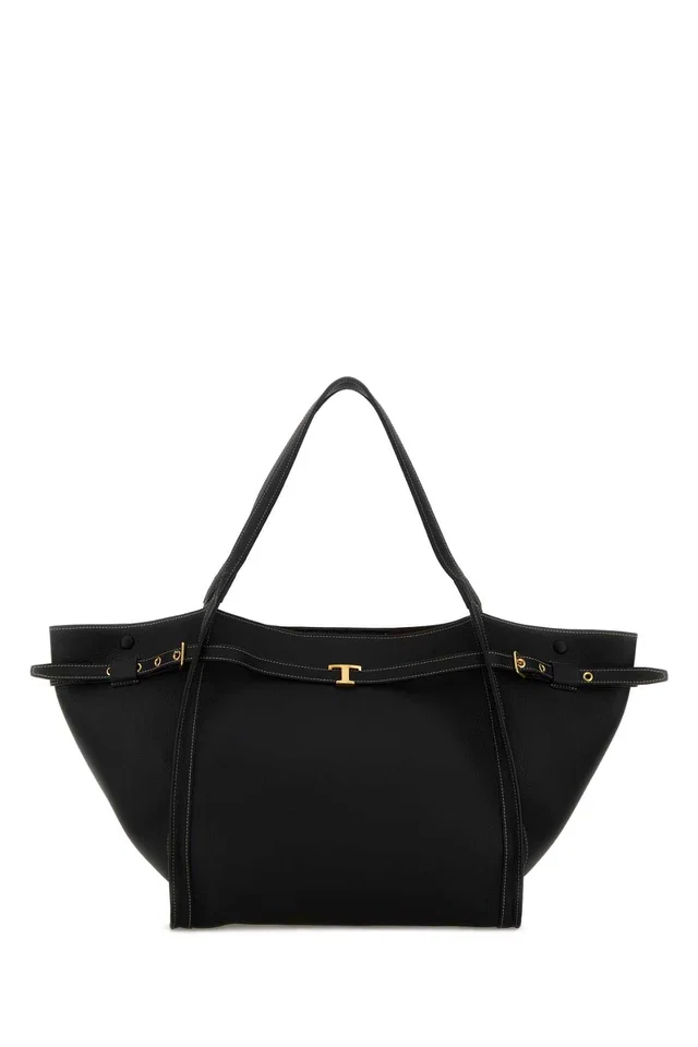 Tod's Leather Shoulder Bag — Black in Black Leather from HEWI