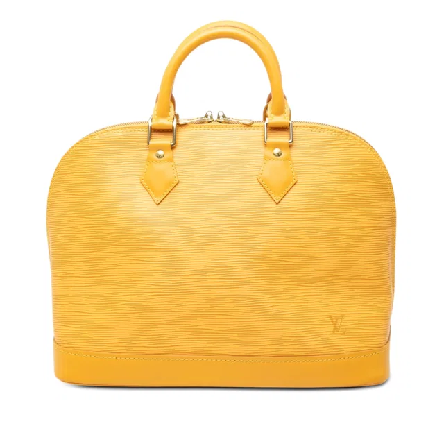 Yellow Louis Vuitton Epi Alma PM Handbag in Yellow Leather from Designer Revival