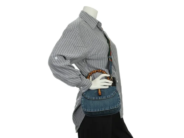 Gucci Small Denim Bamboo 1947 Top Handle Bag in Denim from Ann's Fabulous Finds, photo 9 of 9