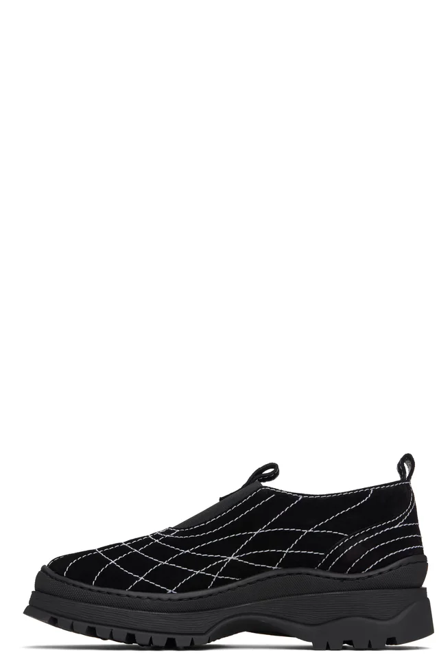 Nicole Saldaña Black Sacha Suede Sneakers, photo 3 of 5 from SSENSE