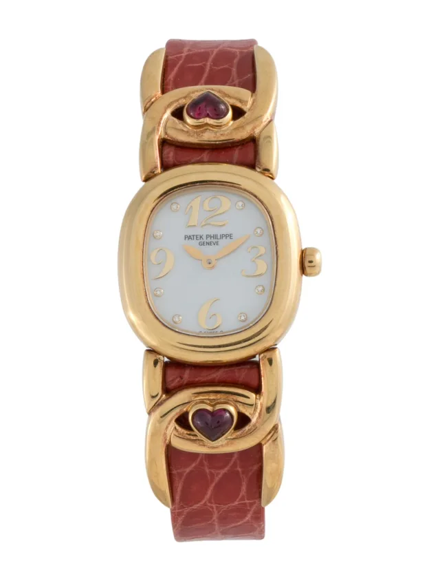 Patek Philippe Lady's Golden Ellipse Watch in multicolor Crocodile from The RealReal