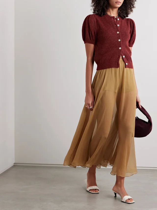 DÔEN Anisa knitted cardigan in Red, photo 2 of 2 from NET-A-PORTER (Canada)