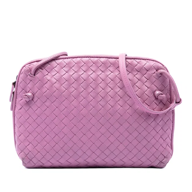 Pink Bottega Veneta Nappa Intrecciato Nodini Crossbody in Pink Nappa leather from Designer Revival, photo 1 of 1