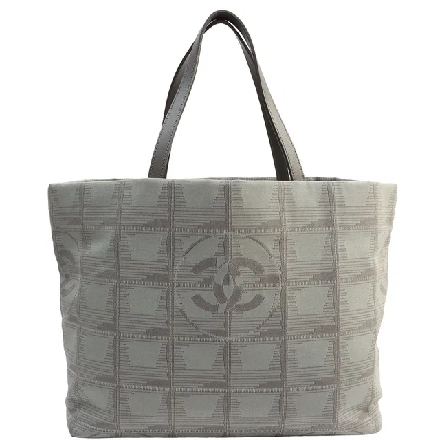 Chanel New Travel Line Tote Bag, circa 2008, gray in Grey Nylon from VINTAGE QOO TOKYO