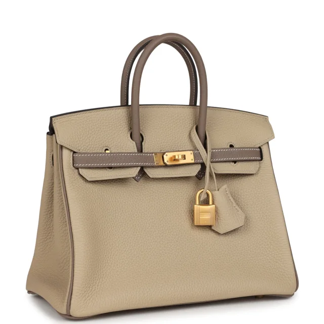 Hermès Special Order (HSS) Birkin 25 Etoupe, Trench Togo Brushed Gold Hardware in Beige/Brown Togo from Madison Avenue Couture, photo 2 of 9