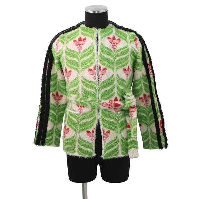 Gucci Adidas collaboration Trefoil cardigan Size XS(160/84Y) Green/Multicolor717694 Nylon100% in Green from GALLERY RARE