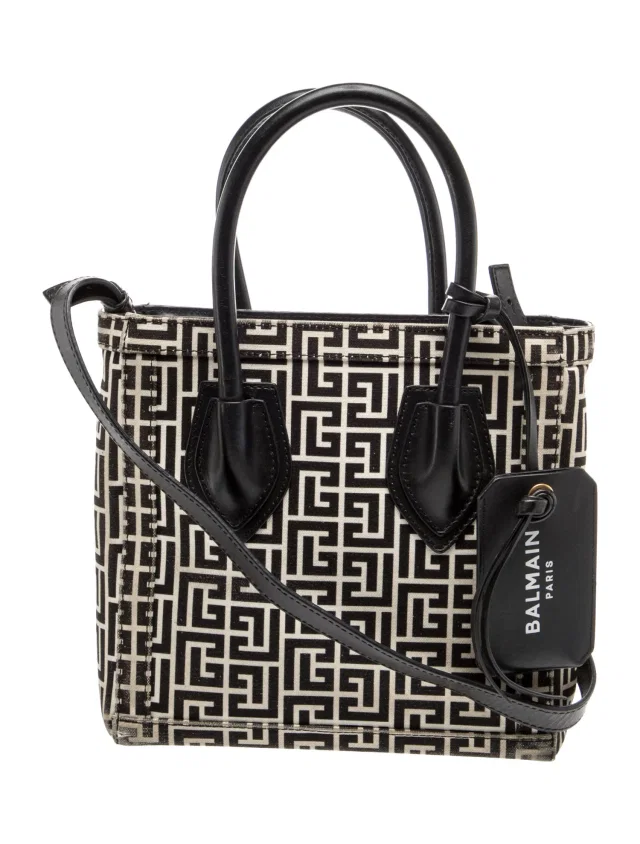 Balmain Suede Top Handle Bag in multicolor Suede from The RealReal