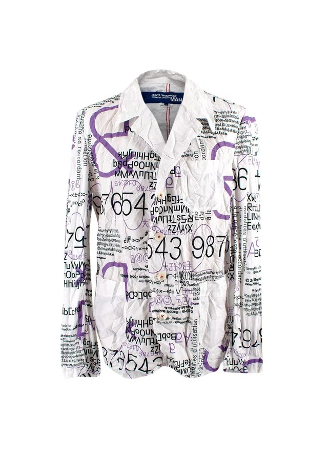 Comme des Garçons Homme Plus Printed Long Sleeve Shirt in Multicolor from HEWI