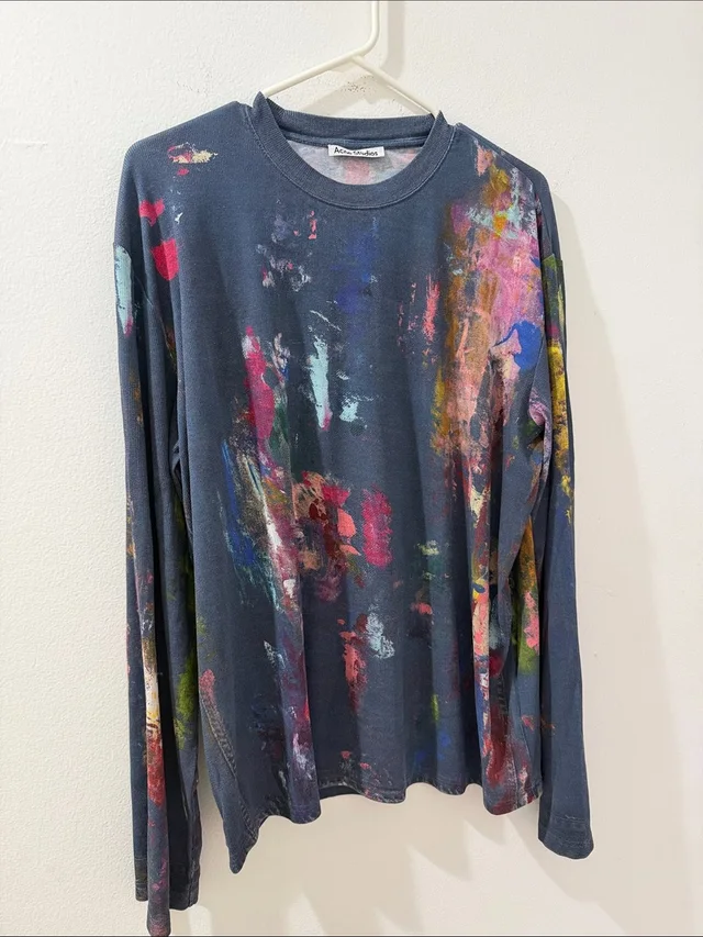 Acne Studios Trompe L’oeil T Shirt Size Small in blue from Poshmark