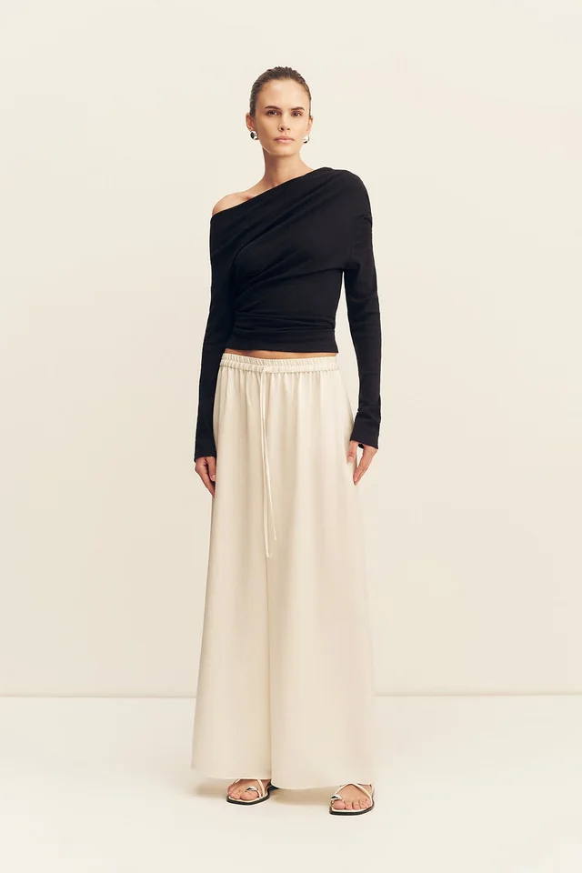 Shona Joy ABY ASYMMETRICAL JERSEY TOP - BLACK from Shona Joy, photo 1 of 1