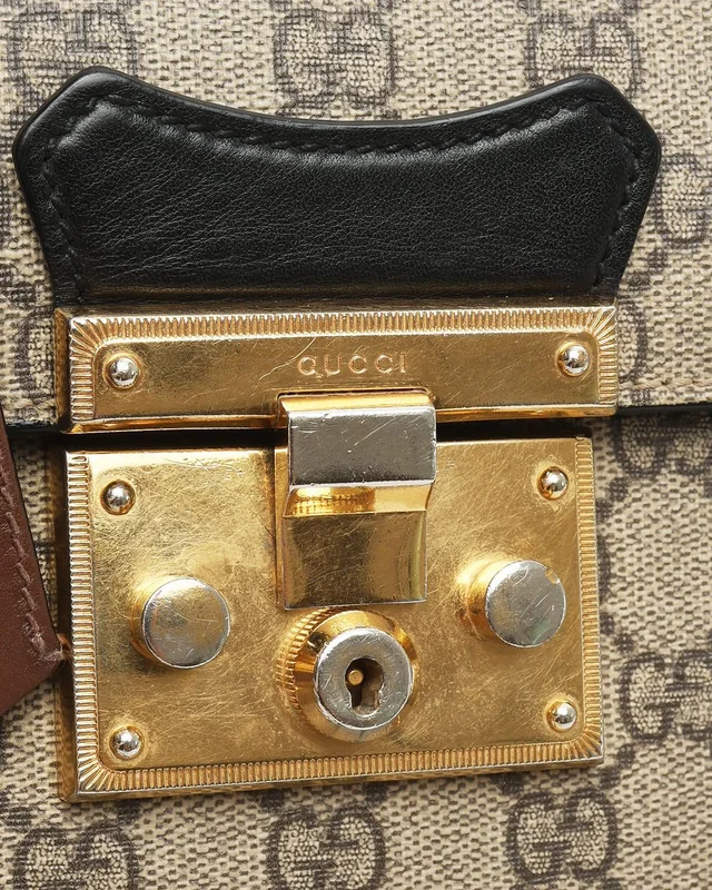 Gucci GG Padlock Bamboo Top Handle Bag in Canvas from A Retro Tale, photo 7 of 9