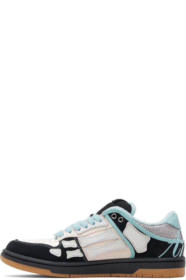 AMIRI Black & Blue XL Skel Top Low Sneakers, photo 3 of 5 from SSENSE