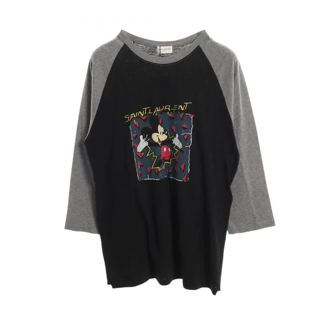 Saint Laurent Long Sleeve T-Shirt Disney Mickey Mouse Cotton from The Reluxe