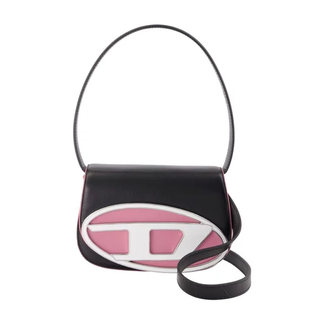 Diesel Shoulder Bag — Black Cowhide in Black Leather from HEWI