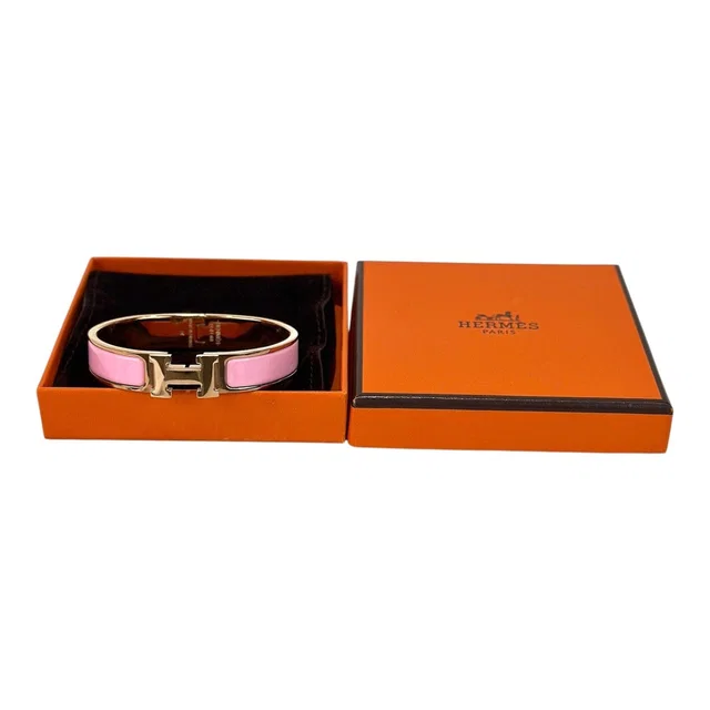 Hermès Pink H Clic Bracelet in Pink from Luxury Promise