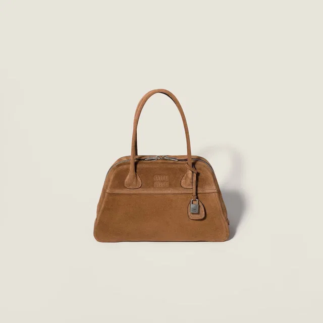 Miu Miu H26 Top Handle Bag — Brown Suede in Brown Suede from HEWI