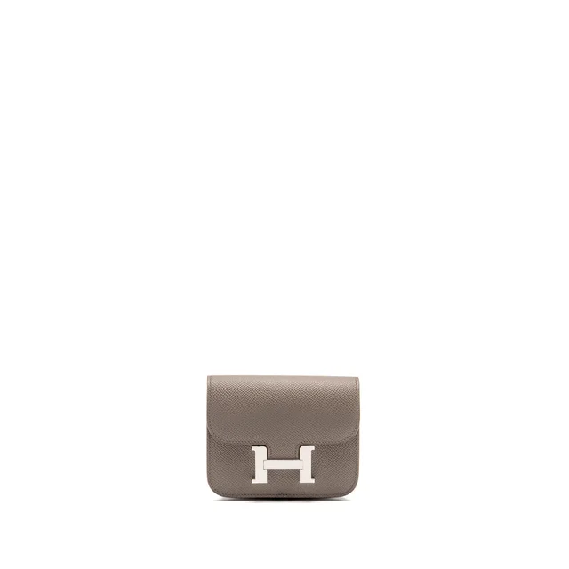 Hermès Constance Slim Epsom Gris Etain SHW Stamp K in Taupe Epsom leather from EMIER