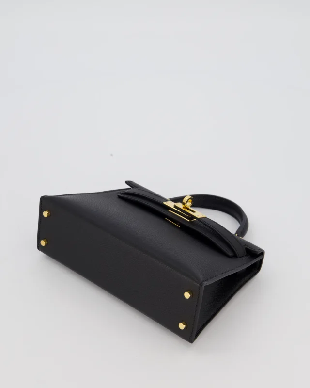 Hermès Mini Kelly II Sellier Bag Black Epsom Leather in Black Epsom leather from Sellier, photo 21 of 21