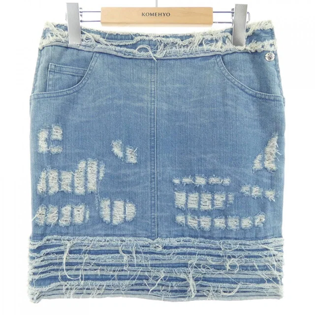 Chanel 08A Skirt Blue in Blue from The Reluxe