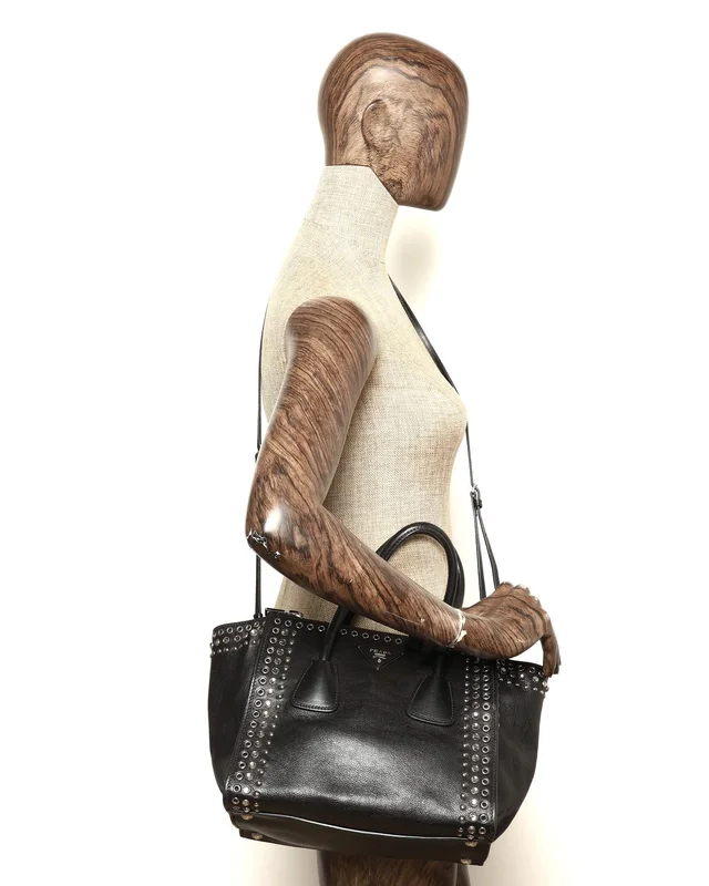 Prada Studded Vitello Double Zip Bag in Leather from A Retro Tale, photo 8 of 8
