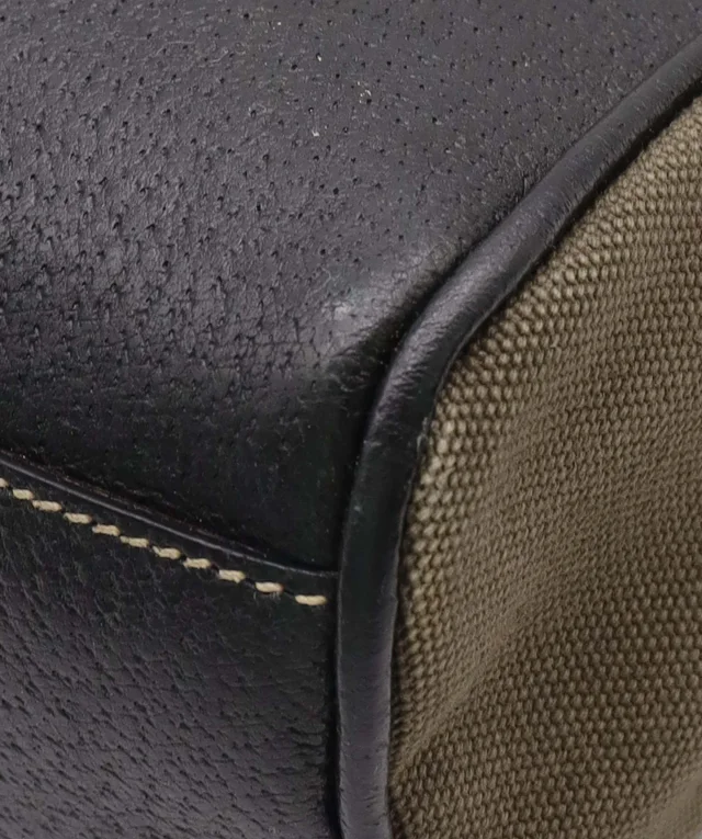 Prada Canvas and Cinghiale Leather Tote Bag C357750 in Canvas from Luxury Promise, photo 8 of 12