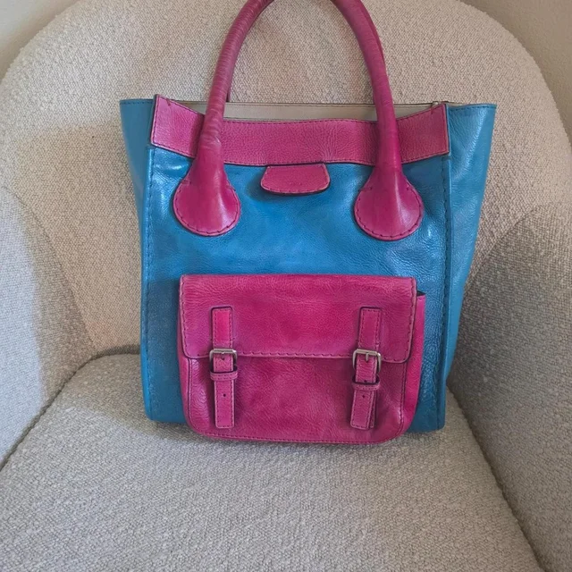 Chloé Women's Bag - Pink/Multi in multicolor|pink from Depop, photo 1 of 1