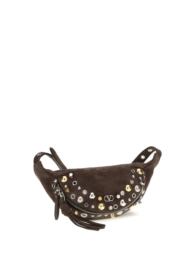 Valentino Garavani Nellcôte Belt Bag — Brown Calf Leather in Brown Calfskin from HEWI