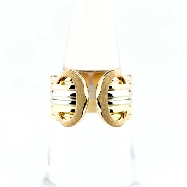 Cartier 2C Yellow Gold Pink White Ring in White from The Reluxe