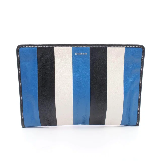 Balenciaga Bazar Leather Clutch Bag in Leather from LuxUness