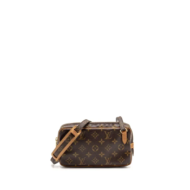 Louis Vuitton vintage pochette Marly Bandouliere monogram canvas GHW in Coated canvas from EMIER