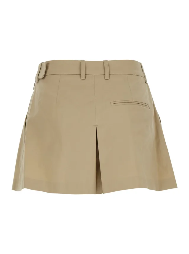 LEPLAIN beige Shorts with pleated design in Tech Fabric women in Beige, photo 4 of 6 from Gaudenzi Boutique