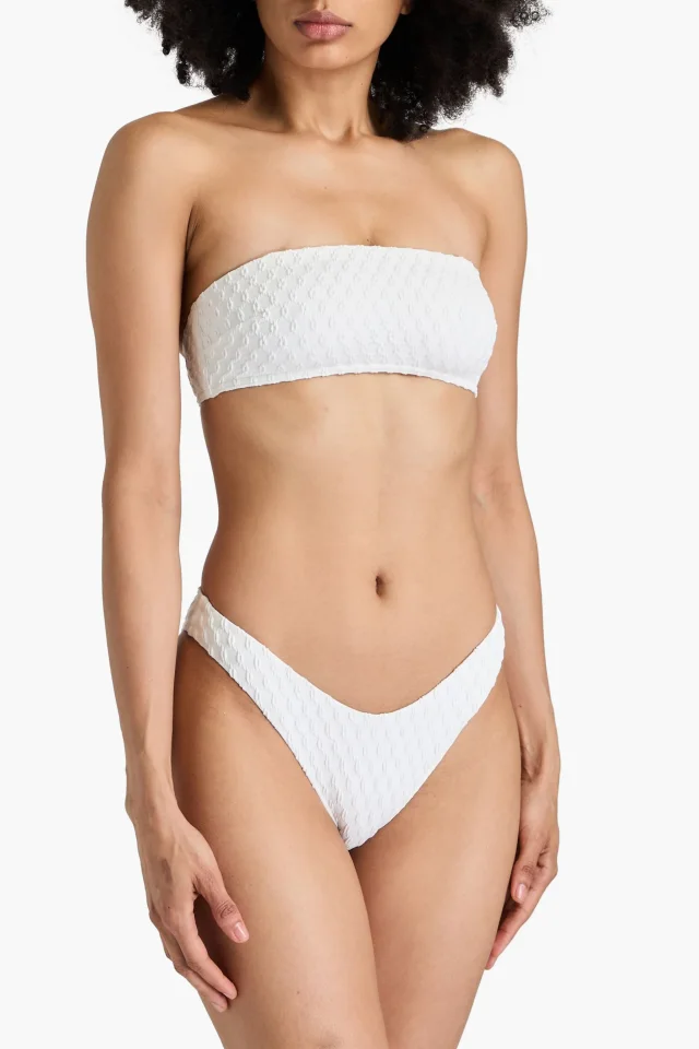 Zimmermann Raie Textured Bandeau Bikini Top, photo 2 of 10 from THE OUTNET