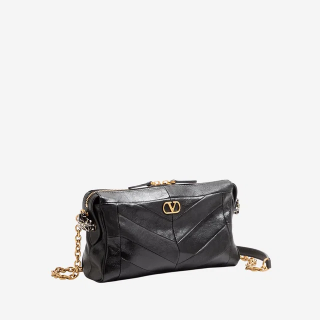 Valentino Garavani Shoulder Bag — Black Leather in Black Leather from HEWI