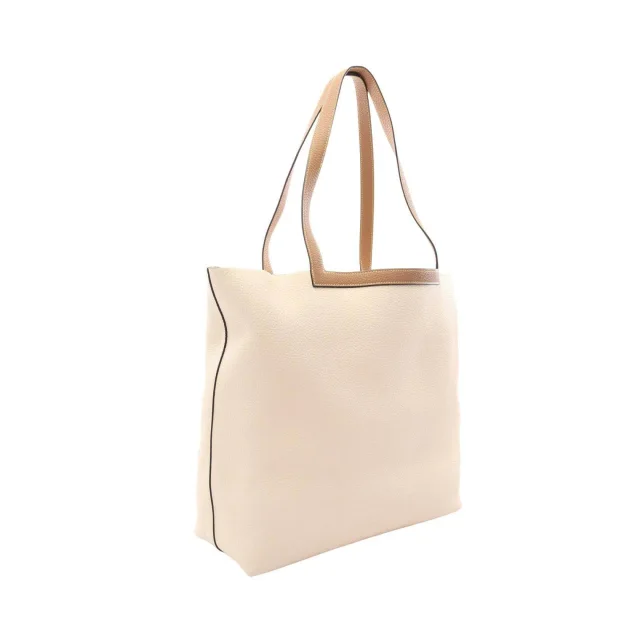 Hermès Cabas Herline46 Taurillon Clemence Tote Bag in White Calfskin from LuxUness, photo 2 of 7