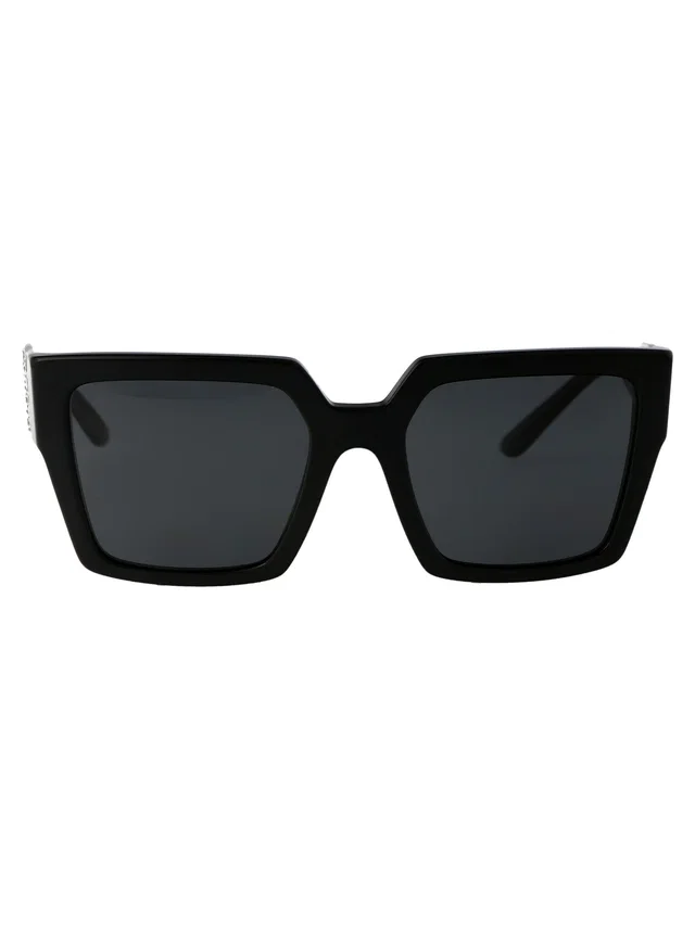 Dolce & Gabbana 0dg4446b Square Acetate Sunglasses — Black in Black from HEWI
